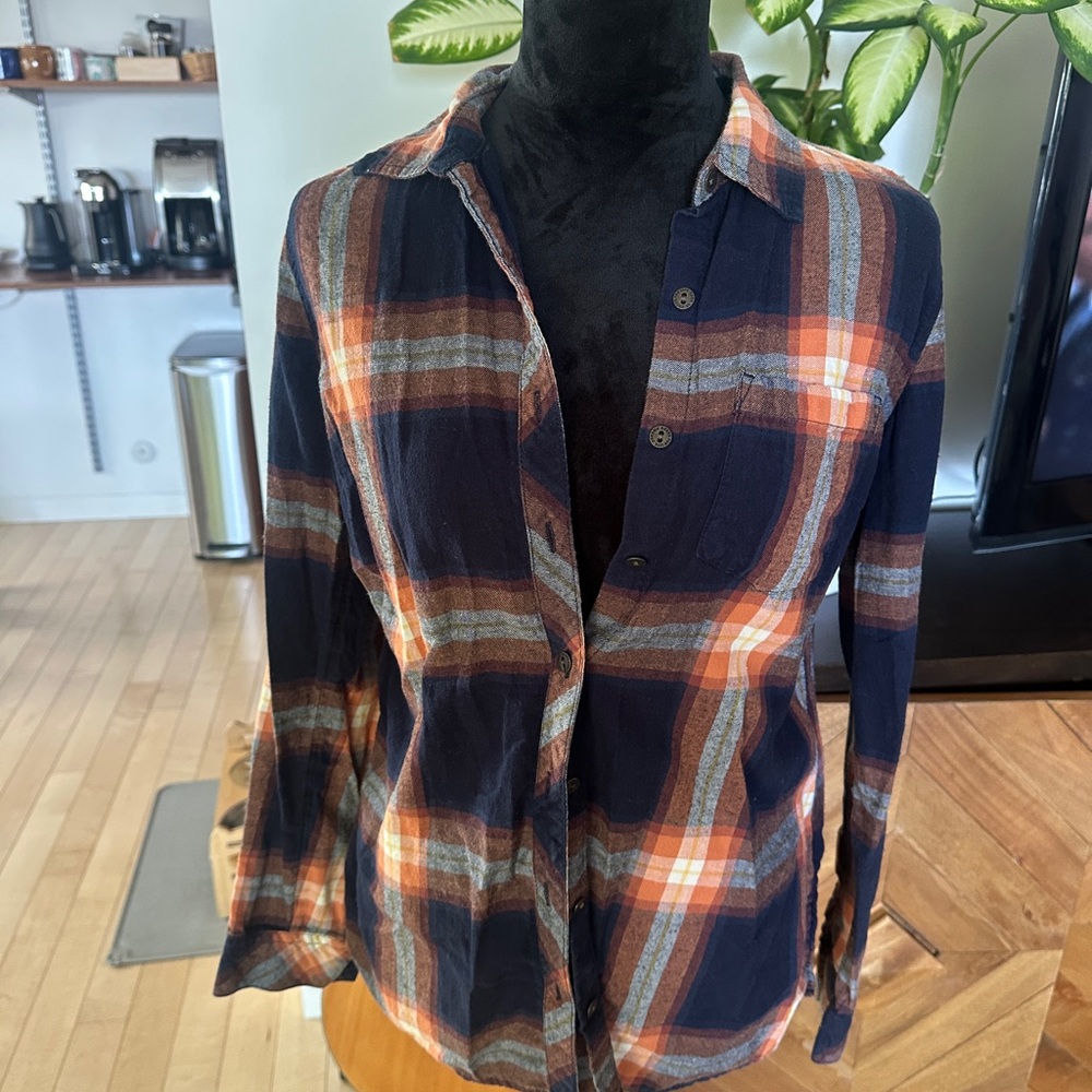 Plaid Button-Up Shirt